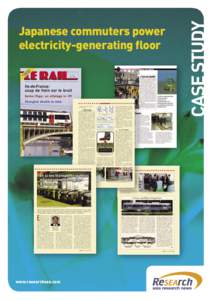 www.researchsea.com  CASE STUDY Japanese commuters power electricity-generating ﬂoor