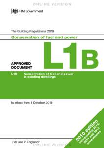 ONLINE VERSION  The Building Regulations 2010 L1B