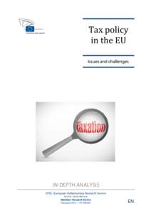 Tax policy in the EU Issues and challenges  IN-DEPTH ANALYSIS