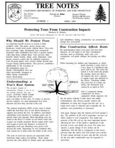 TREE NOTES  CALIFORNIA DEPARTMENT OF FORESTRY AND FIRE PROTECTION Richard A. Wiion Director