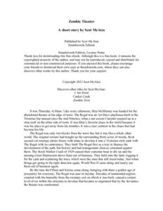 Zombie Theater A short story by Scot McAtee Published by Scot McAtee Smashwords Edition Smashwords Edition, License Notes Thank you for downloading this free ebook. Although this is a free book, it remains the