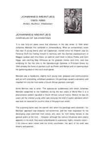 JOHANNES MEINTJES[removed]Artist, Author, Historian