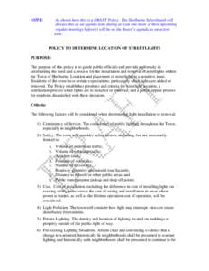 Microsoft Word[removed]DRAFT  STREETLIGHT POLICY (2).doc