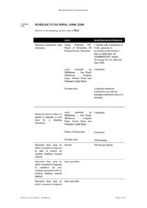 MURRINDINDI PLANNING SCHEME[removed]VC49  SCHEDULE TO THE RURAL LIVING ZONE