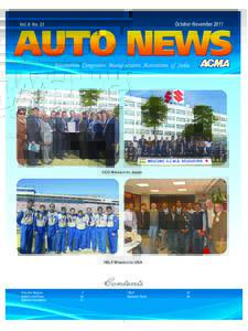 October-NovemberVol. 8 No. 33 Automotive Component Manufacturers Association of India