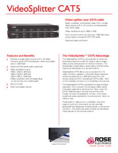 Datasheet --- Video Splitter CAT5