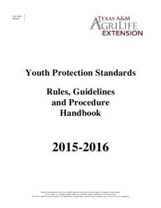 4-H-YPSYouth Protection Standards Rules, Guidelines and Procedure