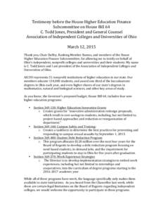 Microsoft Word - HB 64 - CTJ Testimony - Higher Ed Subcommittee.docx