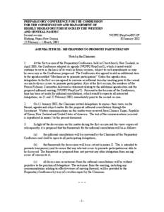 PREPARATORY CONFERENCE FOR THE COMMISSION FOR THE CONSERVATION AND MANAGEMENT OF HIGHLY MIGRATORY FISH STOCKS IN THE WESTERN AND CENTRAL PACIFIC Second session Madang, Papua New Guinea