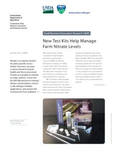 [PDF] New Test Kits Help Manage Farm Nitrate Levels