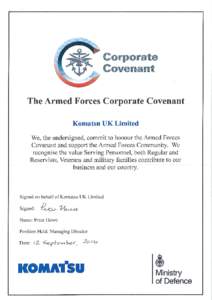 Corporate  Covenant The Armed Forces Corporate Covenant