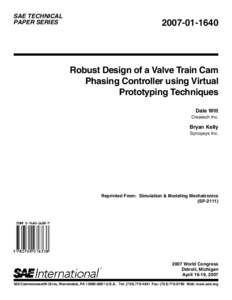 Control engineering / Control theory / Variable valve timing / PID controller / Control system / Engine control unit / Simulink / Oil pump / Crankshaft position sensor / Systems theory / Technology / Internal combustion engine