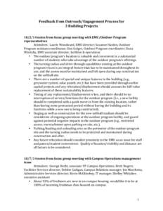 Feedback	
  from	
  Outreach/Engagement	
  Process	
  for	
   3	
  Building	
  Projects	
   	
     	
  notes	
  from	
  focus	
  group	
  meeting	
  with	
  EMU/Outdoor	
  Program	
   representa