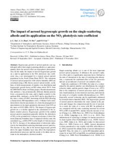 Atmos. Chem. Phys., 14, 12055–12067, 2014 www.atmos-chem-phys.netdoi:acp © Author(sCC Attribution 3.0 License.  The impact of aerosol hygroscopic growth on the single-scat