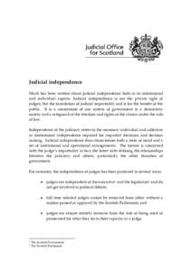 Philosophy of law / Separation of powers / Sovereignty / Accountability / Judicial independence / Supreme Court of Pakistan / Judiciary of Russia / Judicial independence in Singapore / Valente v. The Queen / Law / Government / Constitutional law