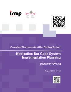 Medication Bar Code System Implementation Planning - Document Precis
