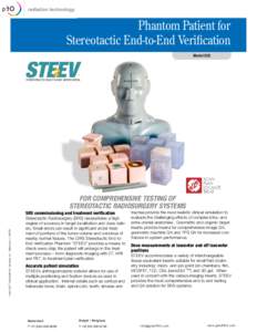 Phantom Patient for Stereotactic End-to-End Verification Model 038 ™