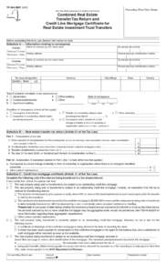 Form TP-584-REIT:3/07:Combined Real Estate Transfer Tax Return and Credit Line Mortgage Certificate for Real Estate Inv estment Trust Transfers,tp584reit