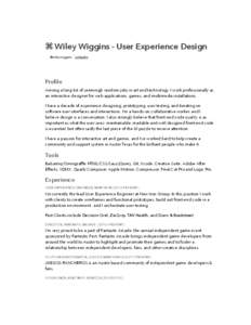 ⌘ Wiley Wiggins - User Experience Design @wileywiggins