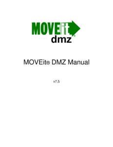 MOVEit® DMZ Manual v7.5 Contents  Contents