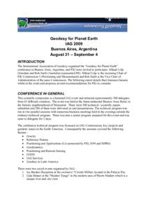 Microsoft Word - IAG 2009 Geodesy for Planet Earth REPORT Version 2 0.doc