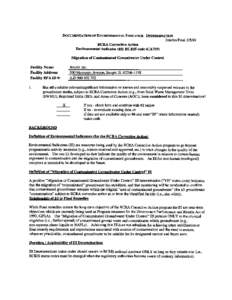 RCRA Corrective Action Environmental Indicators Determinatrion for Solutia Inc Sauget, IL