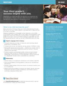 parent guide  3rd grade Your third grader’s success begins with you.