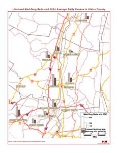 Licensed Med-Surg Beds and 2004 Average Daily Census in Ulster County  COLUMBIA MEM 9