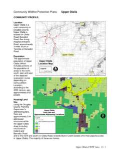 Community Wildfire Protection Plans:  Upper Olalla COMMUNITY PROFILE: Location
