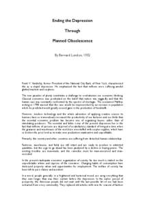 Microsoft Word - LondonEnding the depression through planned obsolescence.doc