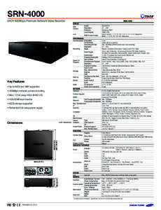 SRN-4000 64CH 400Mbps Premium Network Video Recorder SRN-4000 Display