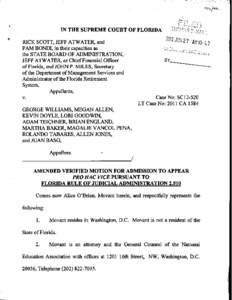 •  IN THE SUPREME COURT OF FLORIDA RICK SCOTT, JEFF ATWATER, and· PAM BONDI, in their capacities as the STATE BOARD OF ADMINISTRATION,