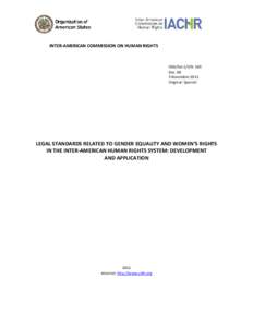 Informe regional: Estándares Jurídicos Vinculados a la Igualdad de Género en el Sistema Interamericano de Derechos Humanos