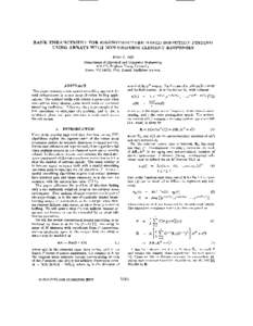 RANK ENHANCEMENT FOR EIGENSTRUCTURE BASED DIRECTION FINDING USING ARRAYS WITH NON-UNIFORM ELEMENT RESPONSES Brian D. Jefls