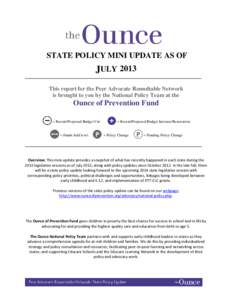 State Policy Mini Update, July 2013