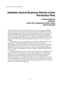 Adelaide central business district crime prevention plan