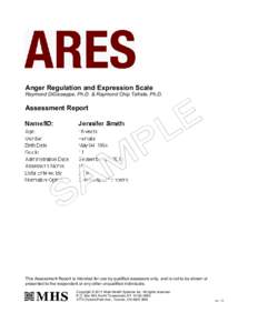 Anger Regulation and Expression Scale Raymond DiGiuseppe, Ph.D. & Raymond Chip Tafrate, Ph.D. E L P