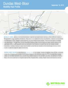 Dundas West-Bloor  September 19, 2012 Mobility Hub Profile