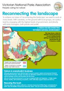 VNPA logo style sheet  Victorian National Parks Association People caring for nature  Reconnecting the landscape