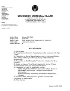 Members Sen. Connie Lawson, Chairperson Sen. Vi Simpson Rep. Cindy Noe Rep. Charlie Brown Abigail P. Flynn