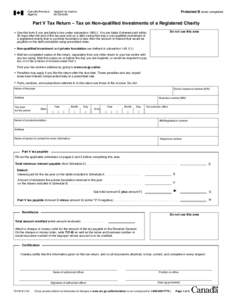 Part V Tax Return – Tax on Non-Qualified Investments of a Registered Charity