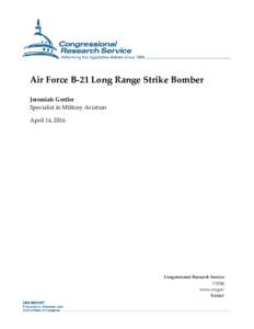 Air Force B-21 Long Range Strike Bomber