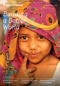 Edition One – 2015  Building a Better World