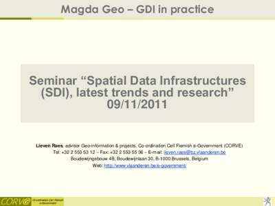 Magda Geo – GDI in practice  Seminar “Spatial Data Infrastructures (SDI), latest trends and research” [removed]