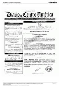 ACUERDO GUBERNATIVO[removed]Queda rigurosamente prohibida, sin la autorización escrita de las autoridades administrativas de INFILE, S.A., bajo sanciones establecidas en las leyes; la reproducción parcial o total de 