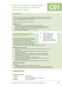 Préserver les espaces de production agricole et garantir les surfaces d’assolement (SDA) C01