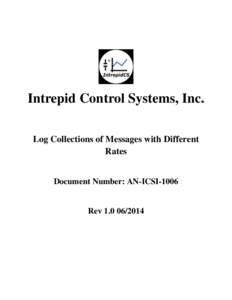 Intrepid Control Systems, Inc. Log Collections of Messages with Different Rates Document Number: AN-ICSIRev