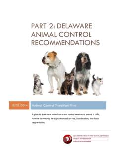 Part 2: Delaware Animal Control Recommendations