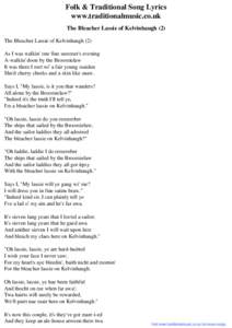Folk & Traditional Song Lyrics - The Bleacher Lassie of Kelvinhaugh (2)