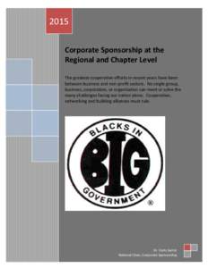 Corporate Sponsorship at the Regional and Chapter Level